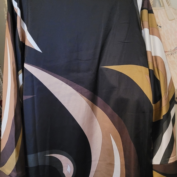 Retro Style 60's 70's Multicolor V-Neck Mini Dress - Picture 2 of 3